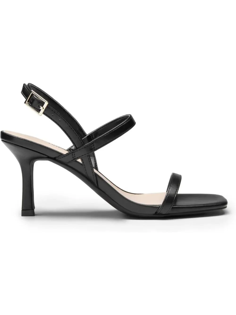 Dream Pairs Women's Black Square Open Toe Slingback Heels Ankle Strappy Sandals